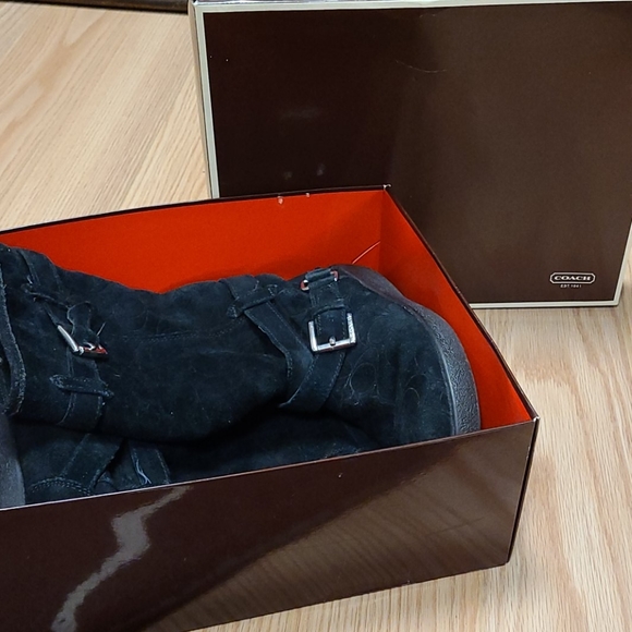 Coach Suede "Thelma" Signature Boot - Picture 7 of 7